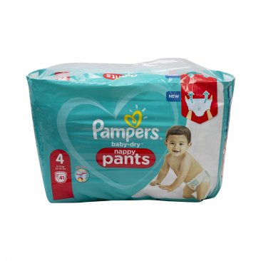 Pampers Baby Dry Baby Nappy Pants Size 4, 41pcs