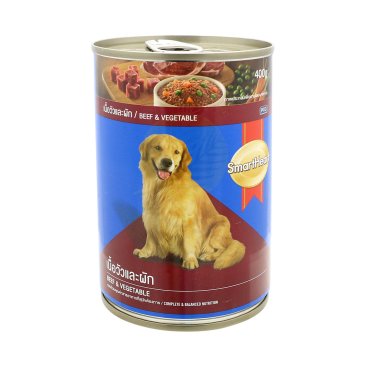 SMARTHEART Canned Adult Dog Food - Beef & Vegetable 400g