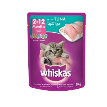 WHISKAS Cat Food JR Tuna Pouch 80g
