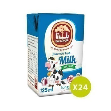 BALADNA UHT Milk Full Fat 125ml x  24